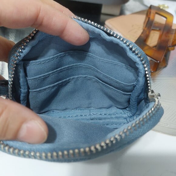 Denim Mini Coin Purse Bag Wallet Clip On Charm Keyring Charm Practical Cute - Picture 6 of 6